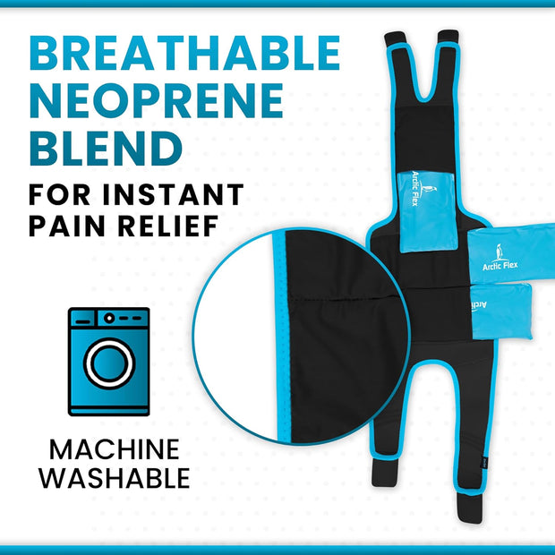 Vive Knee Ice Pack Wrap - Cold/Hot Gel Compression Brace - Heat Support Strap for Arthritis Pain, Tendonitis, ACL, Athletic Injury, Osteoarthritis, Women, Men, Running, Meniscus and Patella Surgery