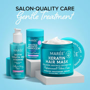 MAREE Hair Oil for Frizzy Hair with Keratin, Biotin & Vitamins - Hair Serum for Frizzy and Damaged Hair - Frizz Control Hair Care Products for Women - Aceites Para el Cabello - Keratin Hair Treatment