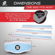 Sleeve Stars Tennis Elbow Brace for Women - Adjustable Tennis Elbow Strap, Golfers Elbow Brace for Men, Counterforce Brace for Tennis Elbow for Tendonitis Relief, Fits 9"-23" (Single/Black)