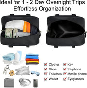 Small Gym Bag for Women Letter Style Small Duffle Bag for Travel Sport Carry on Bag-Black(Letter A)