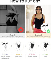 SHAPERX Women's Shapewear Bodysuit Tummy Control Body Shaper Seamless Sculpting Snatched Waist Body Suit