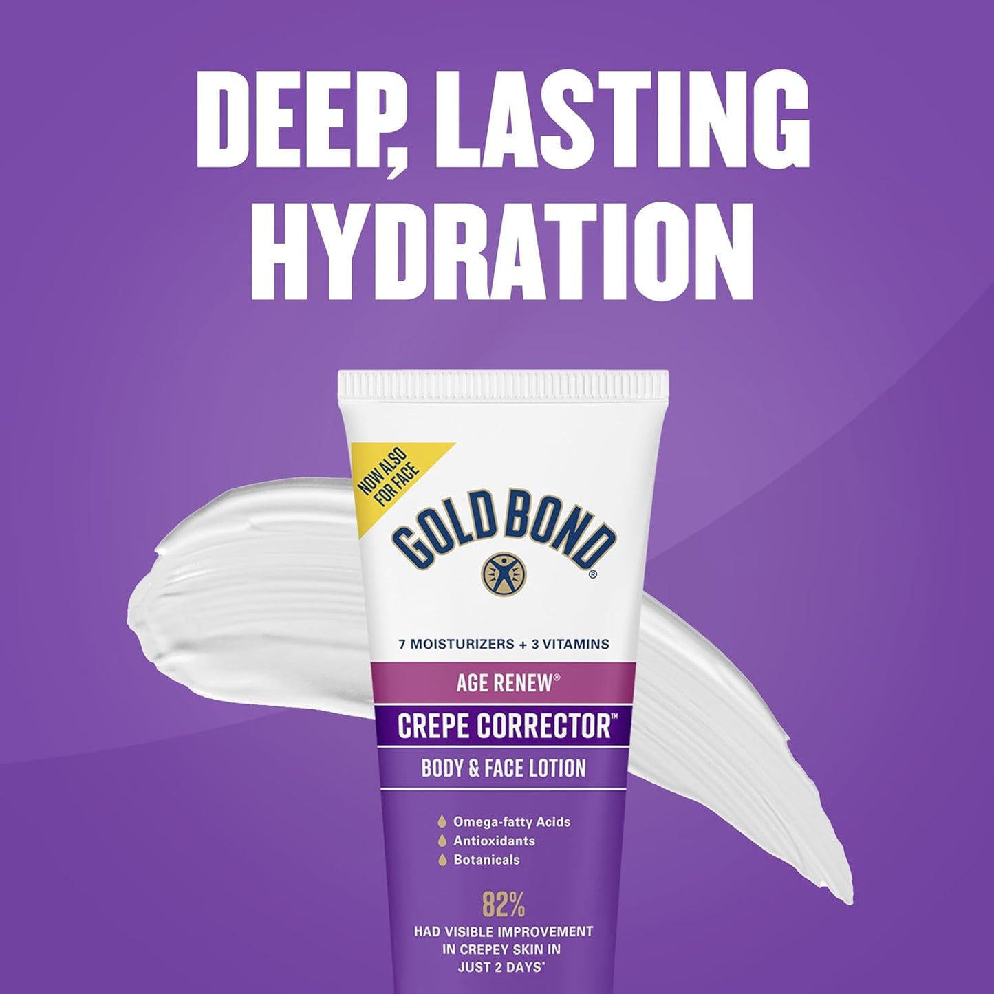 Gold Bond Age Renew Day & Night Duo Lotion Set for Body & Face, Crepe Corrector Lotion, Visibly Firms Skin Retinol Overnight Lotion, Visibly Smooths Skin, 8.6 oz.
