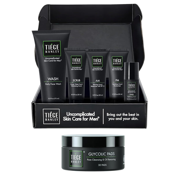 Tiege Hanley Level 2 Routine + Glycolic Pads Bundle