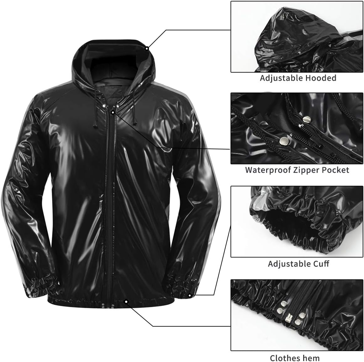 Anti-Rip Sauna Suit Weight Loss Sweat Suit MMA Training Gym Jacket Pants Workout Suits for Men and Women