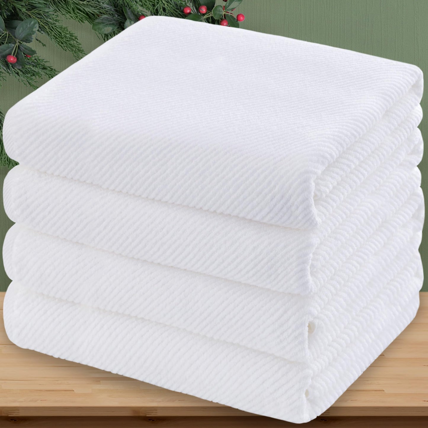 VOOVA & MOVAS Burgundy Towel Set - 100% Cotton | Lightweight | Soft | Quick Dry, 6 Piece Towel Set,2 Large Bath 30"x56", 2 Hand 18"x28", 2 Washcloths 13"x13", Towels Gift Set, Red Towels