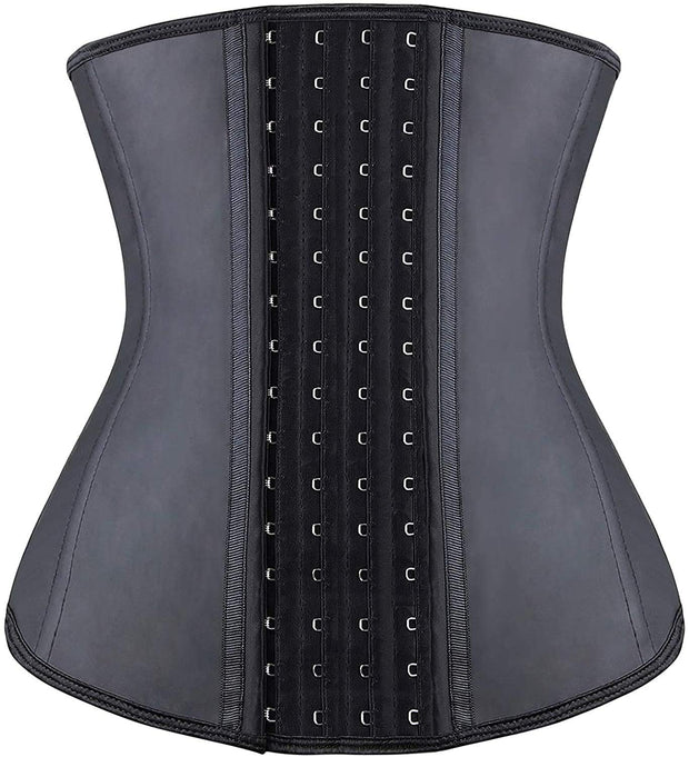 YIANNA Waist Trainer for Women Latex Underbust Waist Corsets Cincher Hourglass Body Shaper 4 Hooks