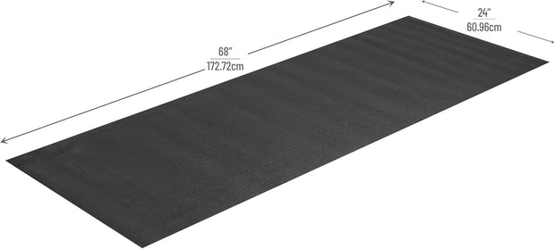 Mind Reader YOGAPVC-BLK All Purpose Extra Thick Yoga Fitness & Exercise Mats with Carrying Strap, High Density Anti-Tear