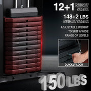 Mikolo Home Gym, Workout Station with 150LBS Weight Stack, Multifunctional Home Gym Equipment, Exercise Equipment for Full Body Strength Training