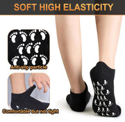 MoyRetty Moisturizing Silicone Socks for Men - Large Size, Ultimate Aloe-Infused Gel for Home Use - Say Goodbye to Dry Cracked Feet Black