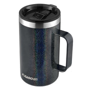 KXIAOCHEN 20oz Insulated Coffee Mug with Lid, Stainless Steel Coffee Cup, Double Wall Vacuum Coffee Tumbler with Handle, Premium Thermal Travel Coffee Mug (Navy Blue)