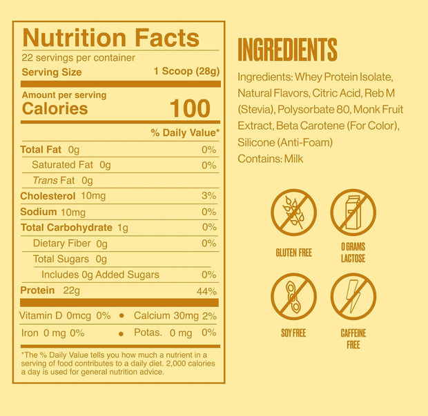 SEEQ Clear Whey Isolate Protein Powder, Mango Pineapple - 22 Servings, 22g Protein Per Serving - 0g Lactose, Sugar-Free, Keto-Friendly, Soy Free - Juice-Like Protein, Post-Workout Recovery