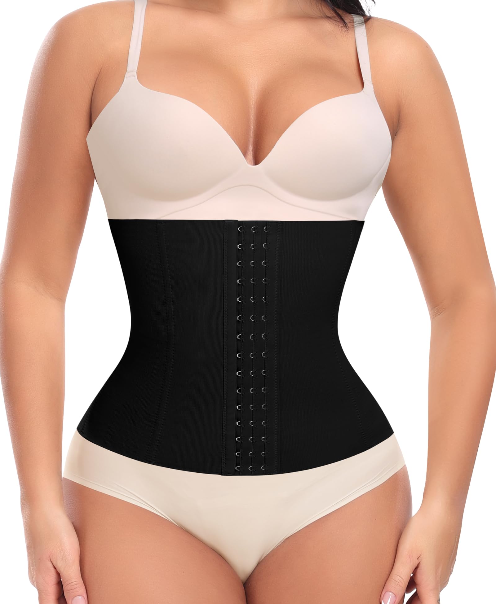 Ganado Waist Trainer for Women Corset Shapewear Tummy Control Waist Cincher Underbust Postpartum Girdle Body Shaper