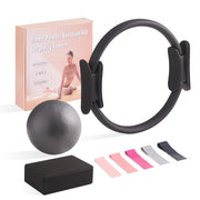 10 Pcs Pilates Equipment Present Pilates Ring Set with Yoga Ring Ball Stretching Strap Risistance Bands Block Gym Bag