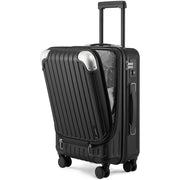 LEVEL8 Grace Carry On Luggage, 20 Inch Hardside Suitcase, Abs+Pc Harshell Spinner Luggage with Tsa Lock, Spinner Wheels, Grey, 20-Inch Carry-On