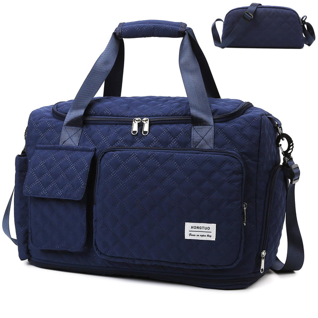 Small Gym Bag for Women, Travel Duffle Bag Carry On Weekender Bag with Shoe Compartment