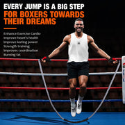 Jump Rope, Weighted Jump Rope for Fitness, Heavy Skipping Ropes for Men Women Kids, Home Gym Workout Equipment Set, Suitable for Boxing, Cardio, Training Muscles, Full Body Exercise Weight Loss at Home