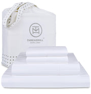 Threadmill 5-Star Hotel 500 Thread Count Best Bed Sheets, 100% Cotton Sheets Set for Queen Bed, Smoother Than Egyptian Cotton Claims, 4 Pc Set with Deep Pockets (Dark Grey)