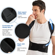 Posture Corrector for Women and Men,Adjustable Shoulder Straightener,Back Support Brace,Upper Spine scoliosis, hunchback