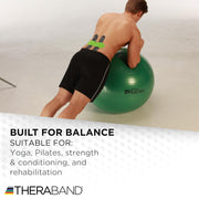 THERABAND Pro Series Exercise Ball, 26" Green Stability Trainer for 5'7"–6'1" Users, Anti-Burst Yoga & Pilates Ball, Balance & Core Trainer, For Athletes Fitness at Gym & Home