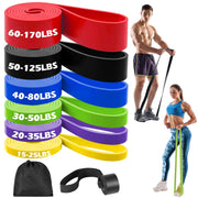 Zacro Resistance Bands, 6 Resistance Levels Pull Up Assistance Bands, Exercise Bands for Men&Women, Heavy Duty Resistance Band Set with Door Anchor, for Working Out, Muscle Training, Physical Therapy
