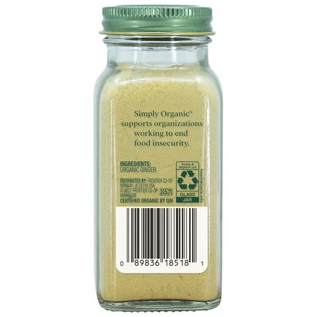 Simply Organic, Ground Ginger, Organic, 1.64 Oz
