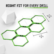 Yes4All Hex Agility Rings/Speed Rings with Carrying Bag – Hexagon Rings, Agility Hurdles for Agility Footwork Training