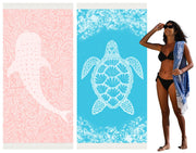 Thin Turkish Beach Towel Quick Dry Absorbent Cotton Lightweight Bath Pool Towels Extra Large Oversized Sand Free Beach Stuff Cloud Adults Gift