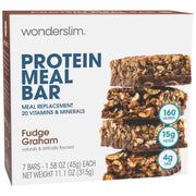 WonderSlim Meal Replacement Protein Bar, Variety Pack, 15g Protein, 20 Vitamins & Minerals (7ct)