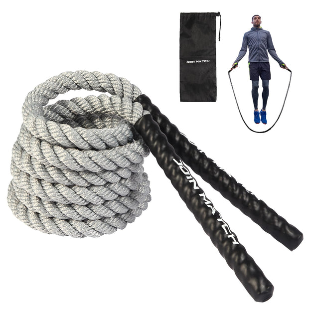 Jump Rope Weight Jump Rope for Fitness, Adult Heavy Exercise Skipping Ropes, Home Gym Workout Equipment Training Set, Thick Rope Suitable for Women&man Improve Strength, Cardio, Training Muscles, Weight Loss