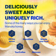 Manuka Health, Manuka Honey MGO 400+ Raw Manuka Honey 8.8 oz., Jar and Manuka Honey Lozenges MGO 400+, 8.8 oz Bag, Black Currant