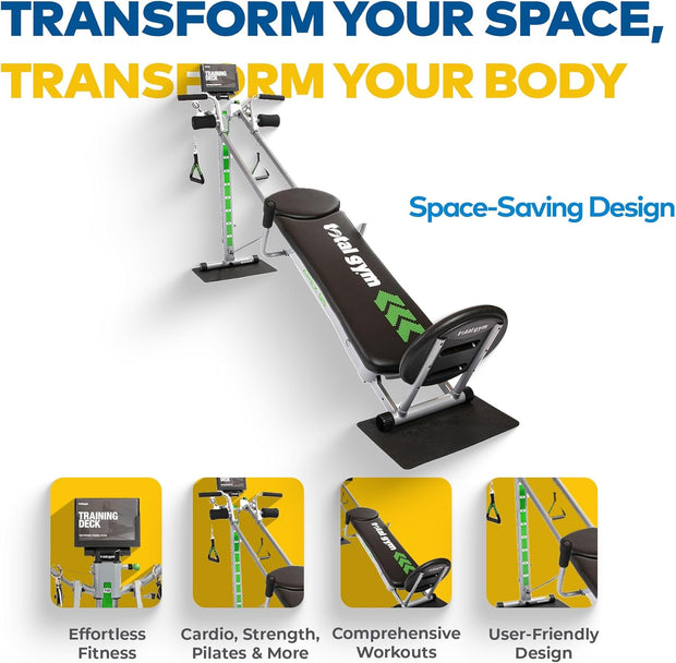 Total Gym APEX Versatile Indoor Home Gym Workout Total Body Strength Training Fitness Equipment