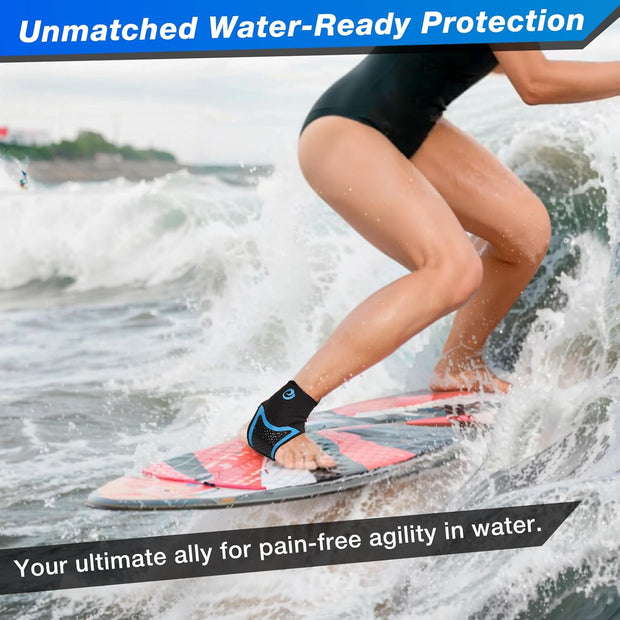 Nvorliy AquaSkin Pro Ankle Brace, Quick-Dry & Chlorine-Resistant Ankle Sleeve for Swimming, Surfing, Diving, Paddle Boarding & Aquatic Recovery–Ultra-Thin Support for Men & Women (Right, L)