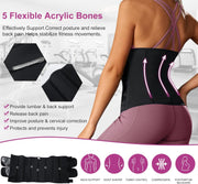 TrainingGirl Women Waist Trainer Cincher Corset Tummy Control Workout Sweat Band Slimmer Belly Belt Weight Loss Sports Girdle