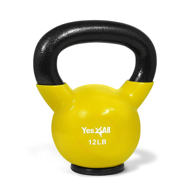 Yes4All Kettlebells Rubber Base, Kettlebell Set for Women, Strength Training Kettlebells Weights (10-65 lbs)