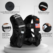 Weighted Vest for Woman and Men, 8lbs/12lbs/16lbs/20lbs/30lbs/40lbs Odorless Adjustable Straps Size Walking Vest,Running Vest with Underarm Buckle, Breathable Mesh Shoulder Pain Relief, Strength Training HIIT