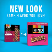 KIND Seeds Fruit & Nuts Snack Bar, Dark Chocolate Raspberry Pumpkin Seed | 5g Protein, High Fiber, Gluten Free Bars, 1.4 OZ, 12 Count