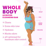 Lume Acidified Body Cleansing Bar - 24 Hour Odor Control - Removes Odor Better than Soap - Moisturizing Formula - Formulated Without SLS orParabens - OB/GYN Developed - 5 ounce (Clean Tangerine)