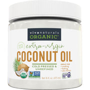 Viva Naturals Organic Coconut Oil - Unrefined, Cold-Pressed Extra Virgin Coconut Oil, USDA Organic and Non-GMO Cooking Oil, Great as Hair Oil and Skin Oil, 54 fl oz