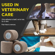 OK TAPE 12 Rolls Self Adhesive Bandage Wrap, Elastic Athletic Tape, Self Stick Bandage Tape, Vet Wrap, Medical Wrap for Wrist, Feet, 2" x 5 Yards - White