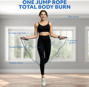 Jump Rope – Speed Jump Rope with Ball Bearings and Adjustable Cable – Jumping Cable for Men, Women, Kids – Ideal for Box, Sports, Cardio, Training – Tangle-Free Jumping and Memory Foam Handle