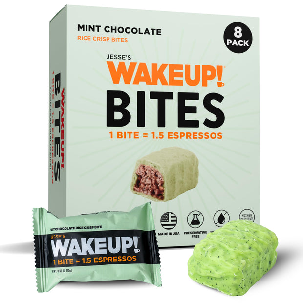 WAKE UP!™ Chocolate Caffeinated Protein Bars – 350 mg Clean Caffeine (1 Bar = 3 Espressos) • Vegan, Gluten-Free, Kosher • Plant-Based Energy + Protein • On-the-Go Focus & Endurance