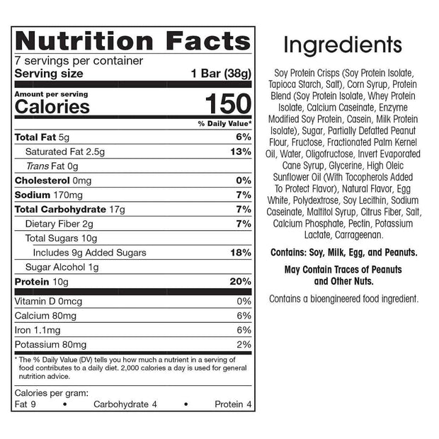 WonderSlim Protein Snack Bar, Peanut Butter Mousse, (7ct)