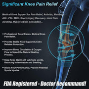 NEENCA Knee Brace for Knee Pain Relief, Medical Knee Support with Patella Pad & Side Stabilizers, Compression Knee Sleeve for Meniscus Tear, ACL, Arthritis, Joint Pain, Runner, Sport- FSA/HSA APPROVED