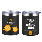 Personalized Custom Tumbler Print in USA 12oz Stainless Steel Travel Coffee Cup with Lid & Straw Double Wall Insulated Mug With Colorful Text Logo Photo