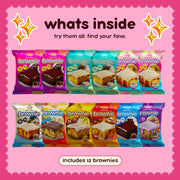 Prime Bites Protein Brownie from Alpha Prime Supplements | High Protein, Collagen Fortified Low Sugar Treat | Delicious Snack | 12 Bars per Box (Variety Pack)