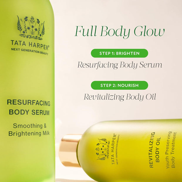 Tata Harper Resurfacing Body Serum, Brightening and Smoothing Body Serum, Botanical Retinol Alternatives, Natural Skincare, Natural Body Care, 125ml