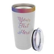 My Personal Memories Customized Personalized Stainless Steel Travel Tumbler with Lid - Engraved Double-Wall Vacuum Insulated for Him, Her Your Custom Text (20 oz, Black)