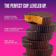 SkinnyDipped Dark Chocolate Peanut Butter Cups, 2g Sugar per Cup, Keto Friendly, Low Carb, Gluten Free, 3.2oz, 4 Pack (24 Cups Total)