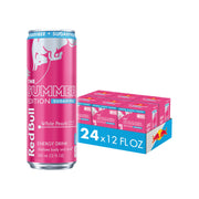 Red Bull Summer Edition Energy Drink, White Peach, 12 fl. oz., Case of 24 cans, with 114mg Caffeine, Taurine & B Vitamins