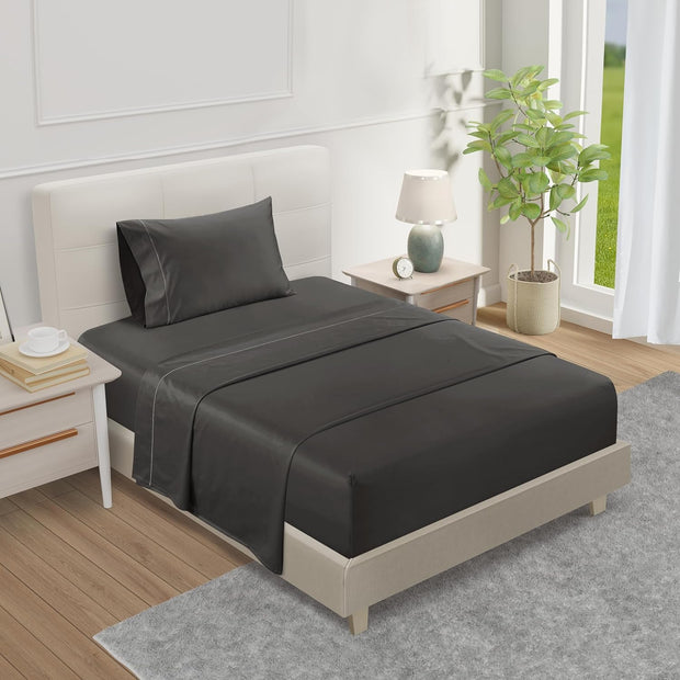 100% Egyptian Cotton Sheets King Size Sheets Set with Fully Elasticated Fitted Sheet & Pillowcase sets, 800 TC Hotel Collection Deep Pocket King Sheet Set, No Pill Soft Breathable Luxury White Bedding